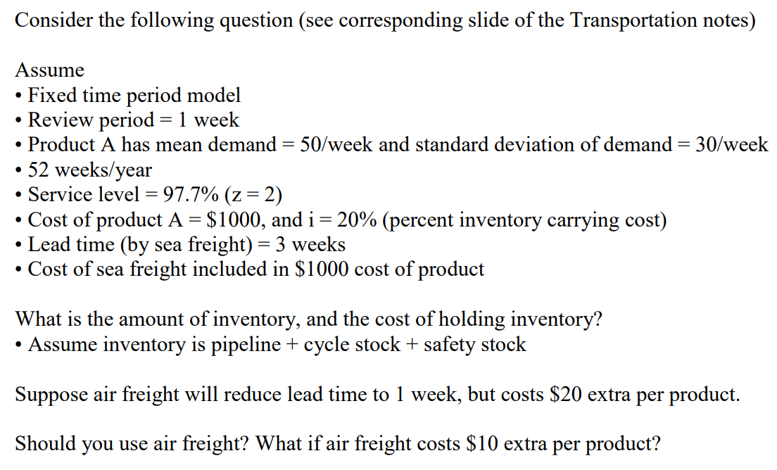 *Please show all your work and formulas used*