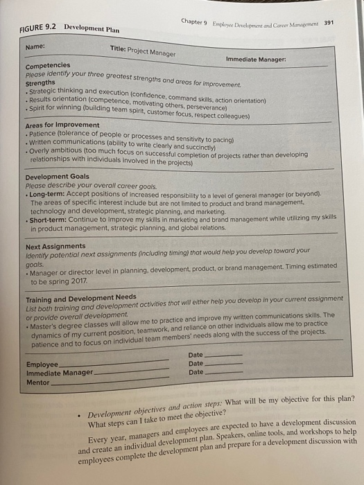 Develop a detailed development plan for a Human