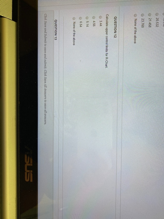 Question Completion Status: QUESTION 11 [11-12] A