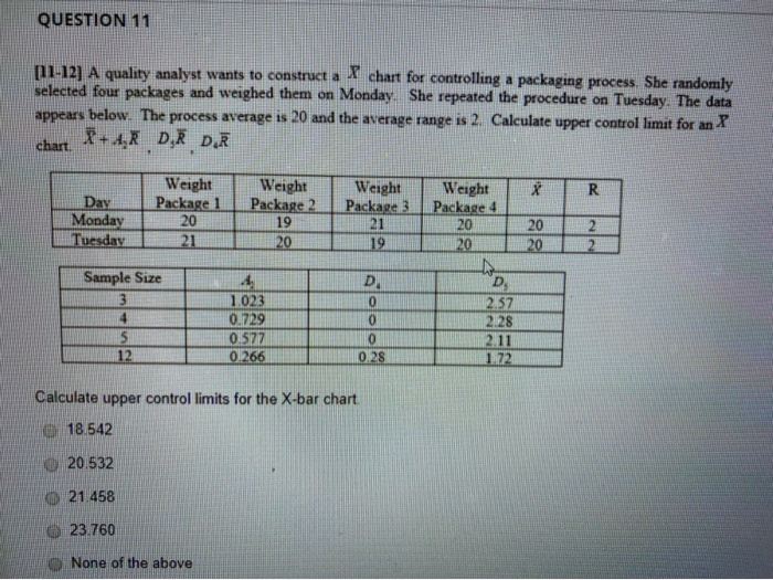 Question Completion Status: QUESTION 11 [11-12] A