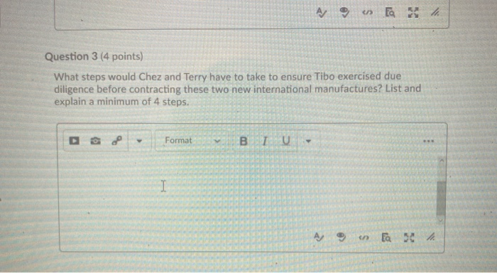 A en El Question 3 (4 points) What steps would