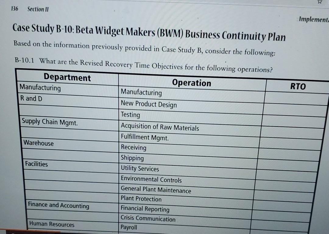 16 Section 11 Implemente Case Study B-10: Beta
