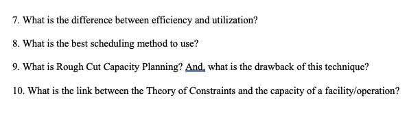 7. What is the difference between efficiency and