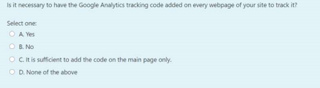 Is it necessary to have the Google Analytics