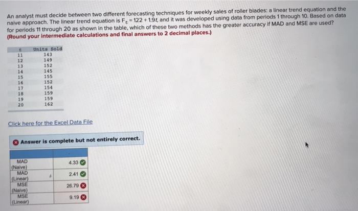 An analyst must decide between two different