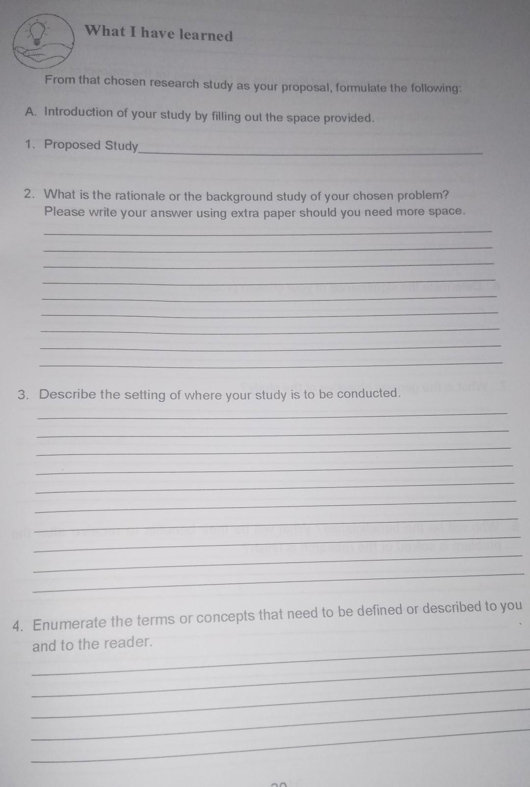 What I have learned From that chosen research