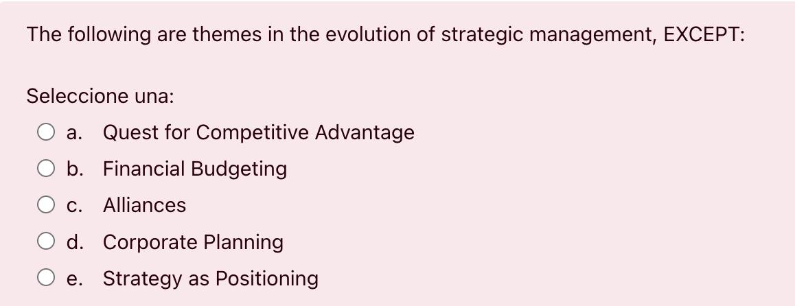 The following are themes in the evolution of