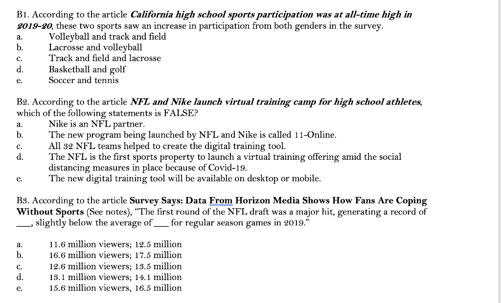 a. B1. According to the article California high