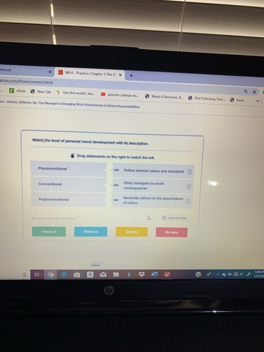 match the level of personal moral development