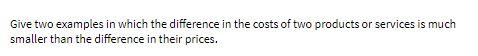 Give two examples in which the difference in the