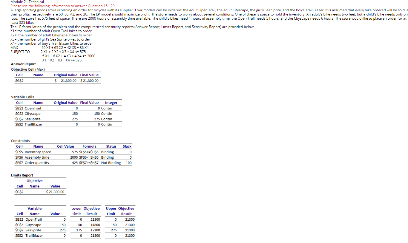 Will rate answers! Module 2 - Technical Please