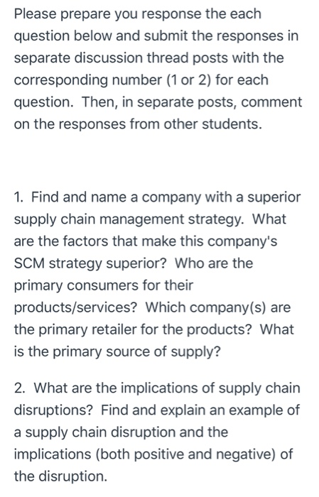 Please prepare you response the each question