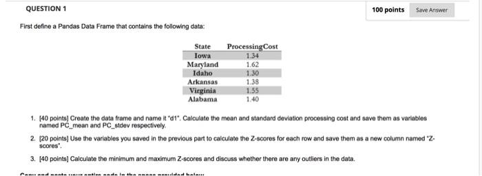 sloving using spyder on python! 100 points Save