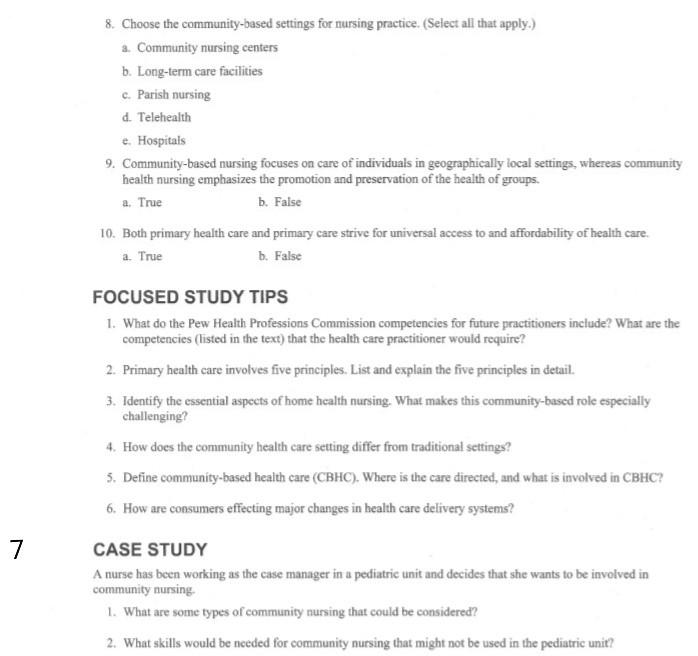 8. Choose the community-based settings for
