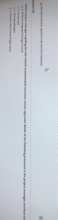 Moving to another question will save this