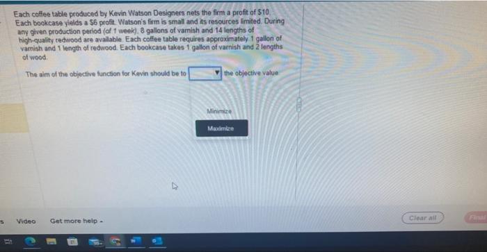 Each coffee table produced by Kevin Watson