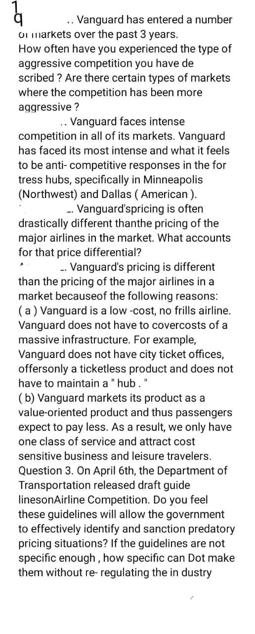 . - Vanguard has entered a number On markets over
