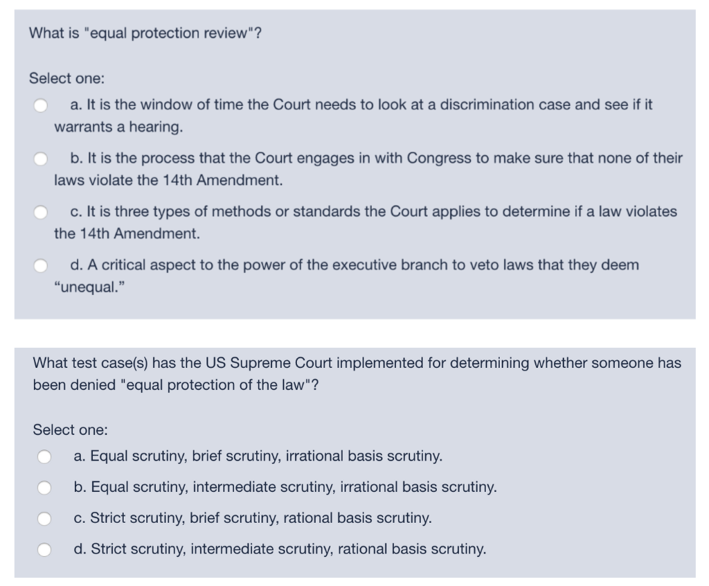The "Civil War Amendments" are Select one: O a.