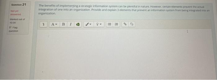 short answer question The benefits of