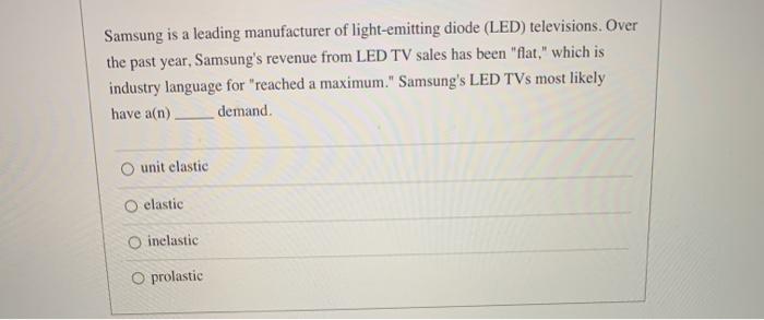 Samsung is a leading manufacturer of