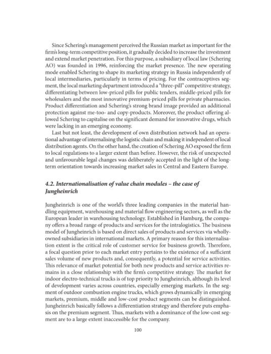 Please read the Schering Case . Imagine Schering