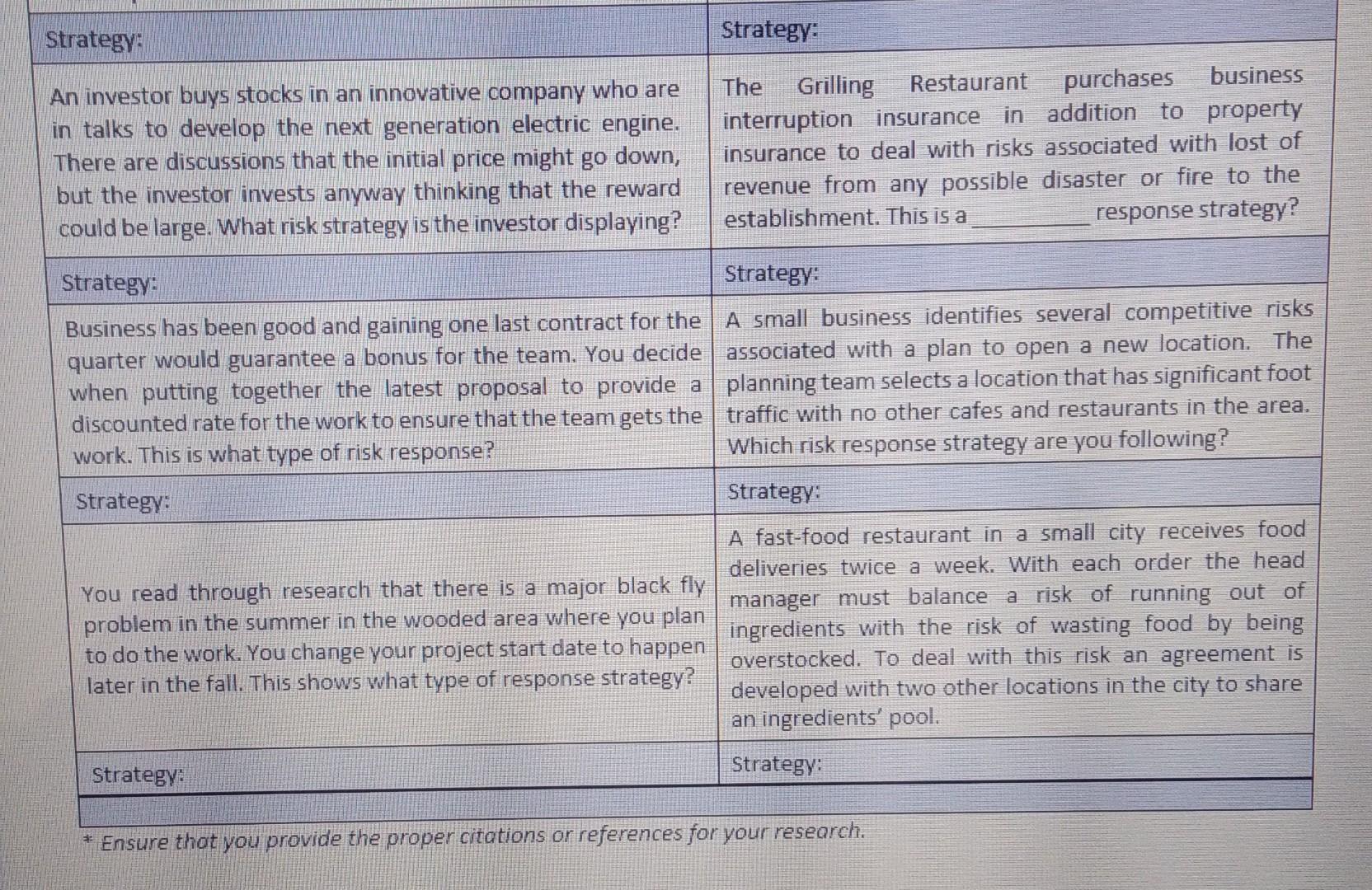 Graded: / 20 pts Module & Weekly Activity: Risk
