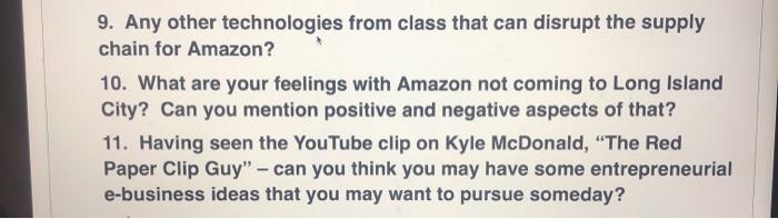 9. Any other technologies from class that can