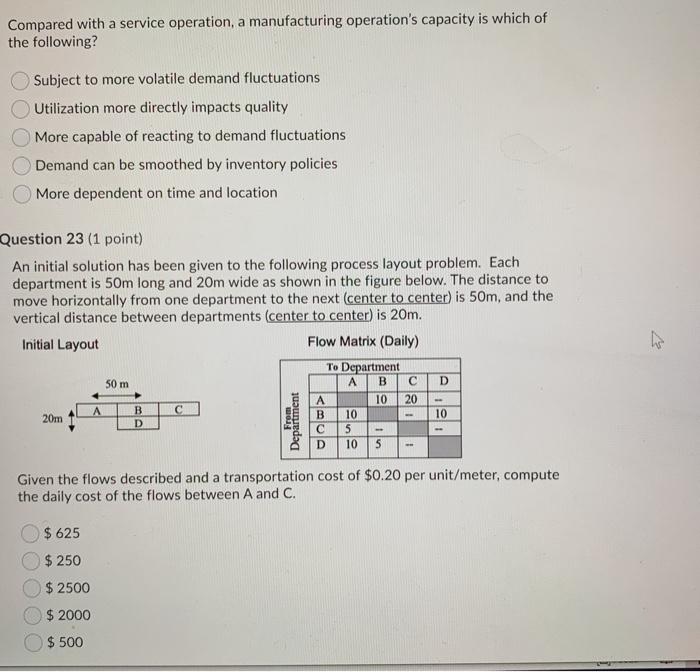 Compared with a service operation, a