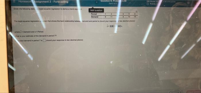 Homework Assignment 2 - Forecasting Question