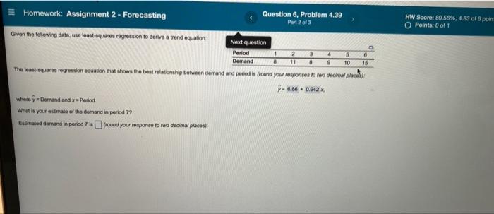 Homework Assignment 2 - Forecasting Question