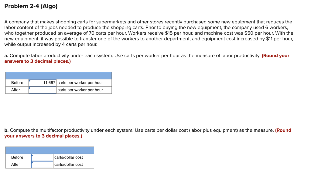 c. Comment on the changes in productivity