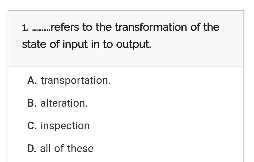 Operations Management. 1........refers to the