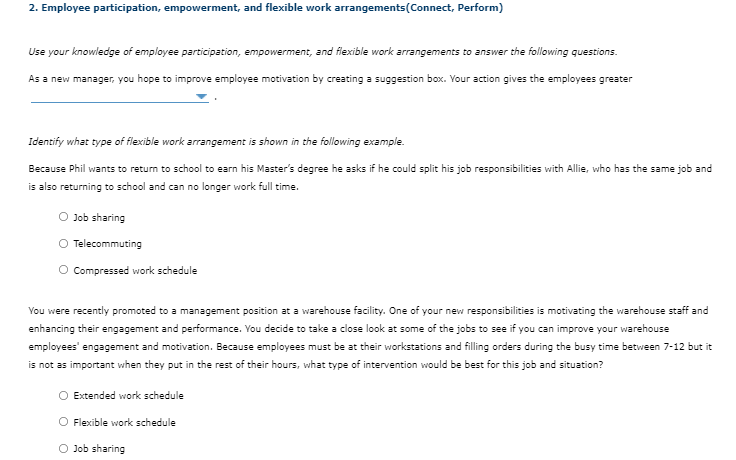 2. Employee participation, empowerment, and