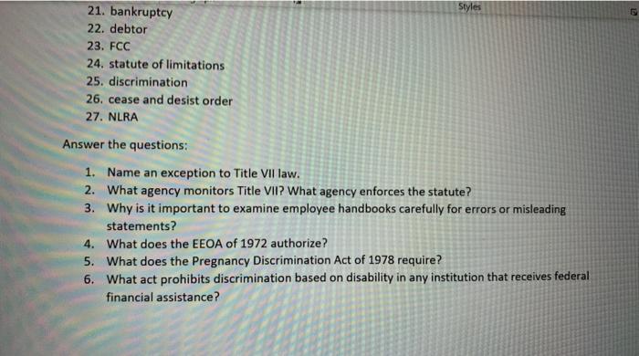 Chapter 8 Worksheet Define the Terms: 1. preempt