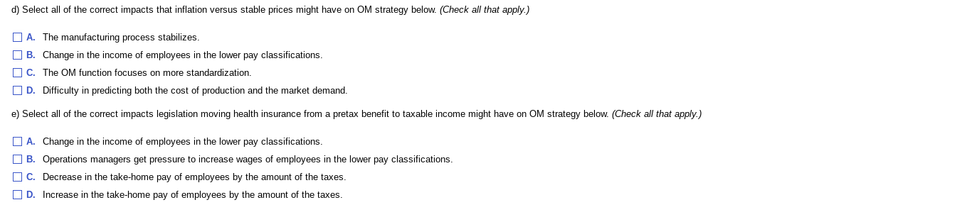 Identify how changes in the external environment