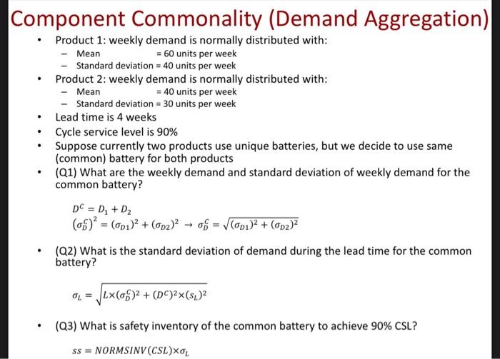 only answer q2 and q3 Component Commonality