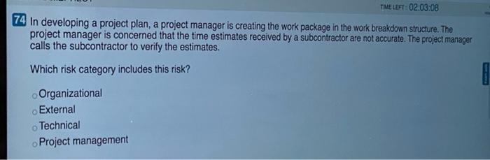 TEST NAME: HE01 TIME LEFT:02:03:04 75 A project