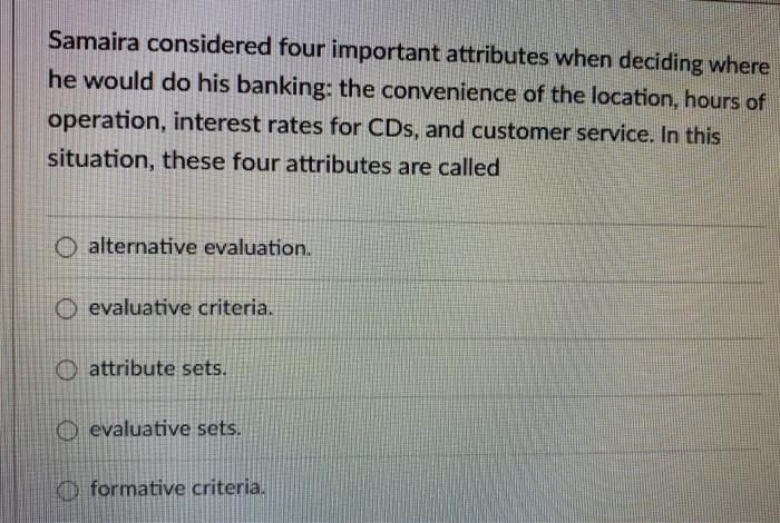 ASAP Samaira considered four important attributes