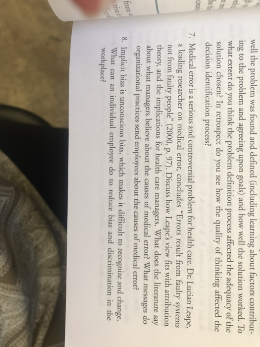 Cri well the problem was found and defined