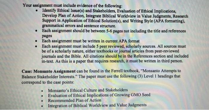 OVERVIEW The student will write two separate Case