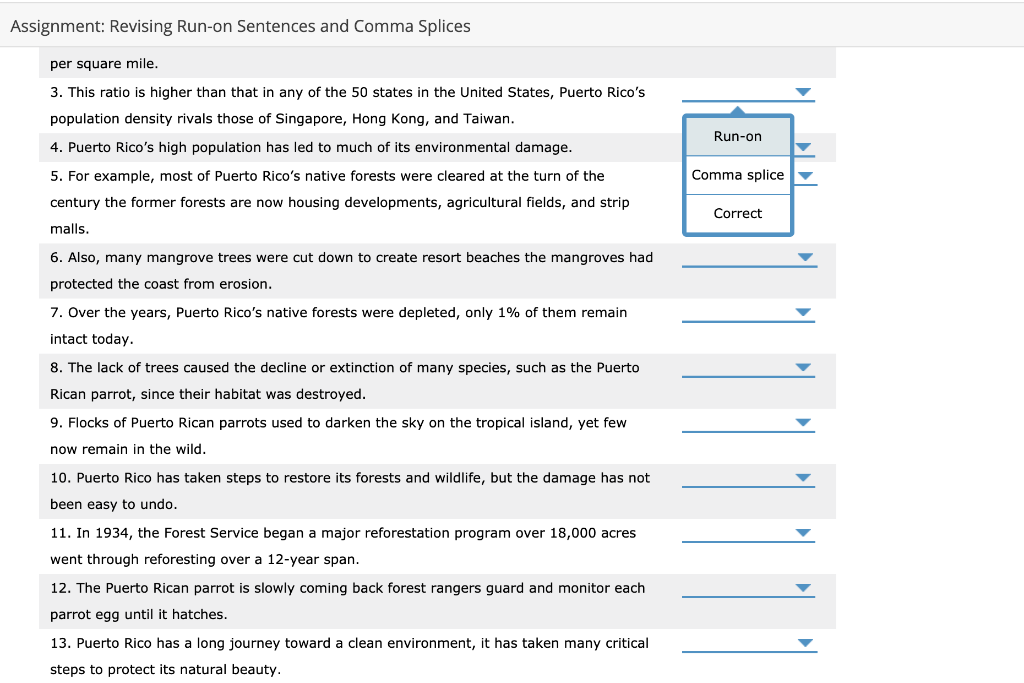 Instructions: Some of the sentences in the