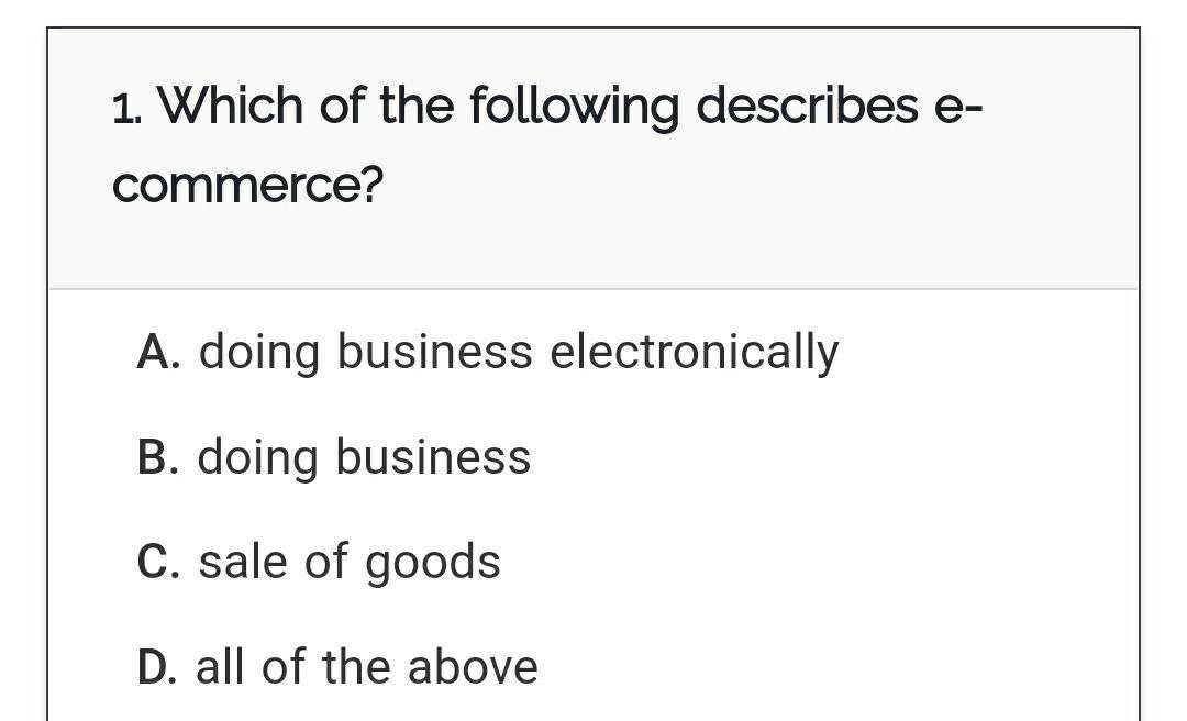 I need the answer as soon as possible 1. Which of