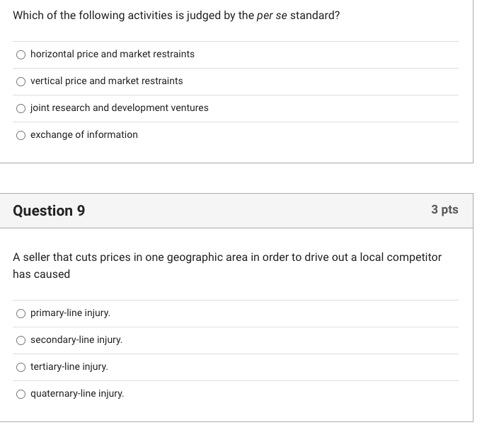 Which of the following activities is judged by