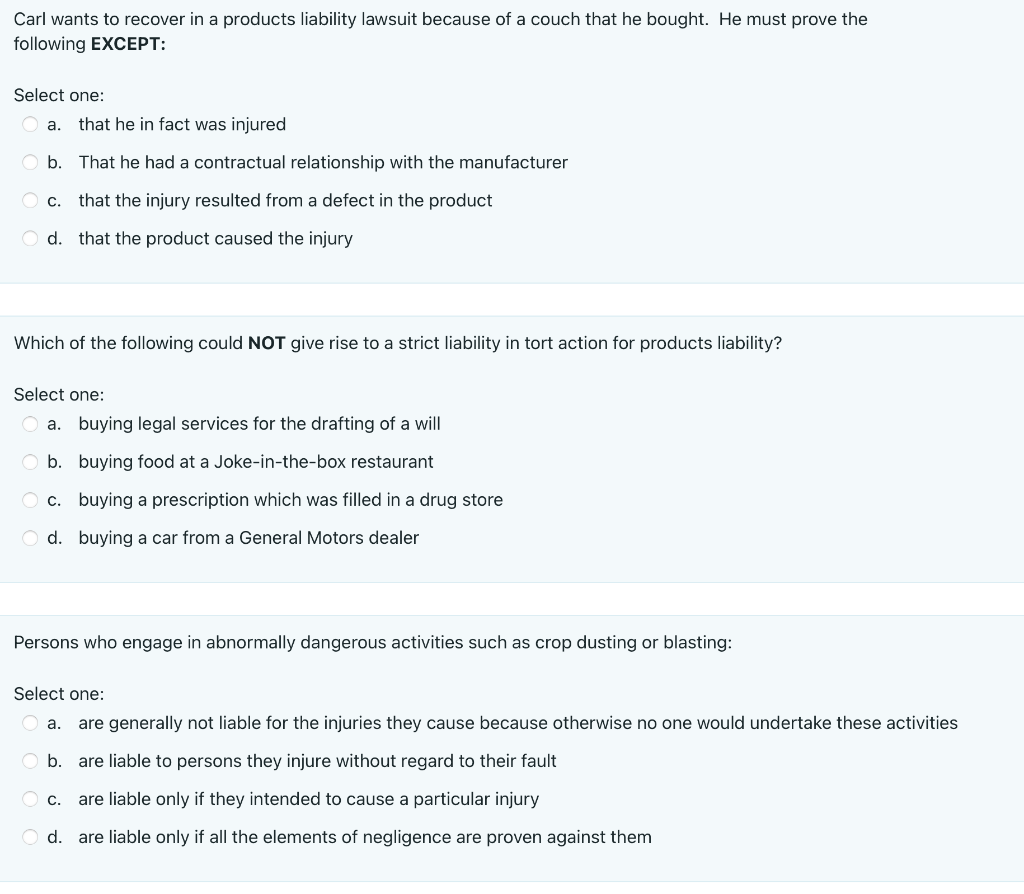 PLEASE ANSWER ALL Carl wants to recover in a