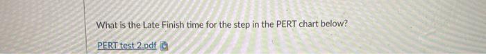 what is the late finish time for the step in the