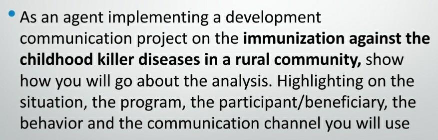 As an agent implementing a development