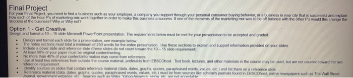 Need ideas for a company and a way that the four