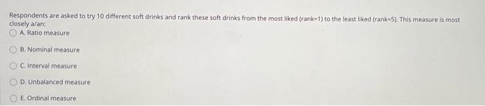 Respondents are asked to try 10 different soft