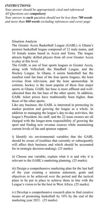 INSTRUCTIONS: Your answer should be appropriately