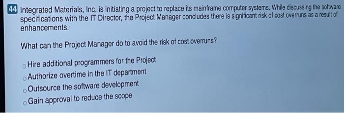 8 Which advantage does the projectized